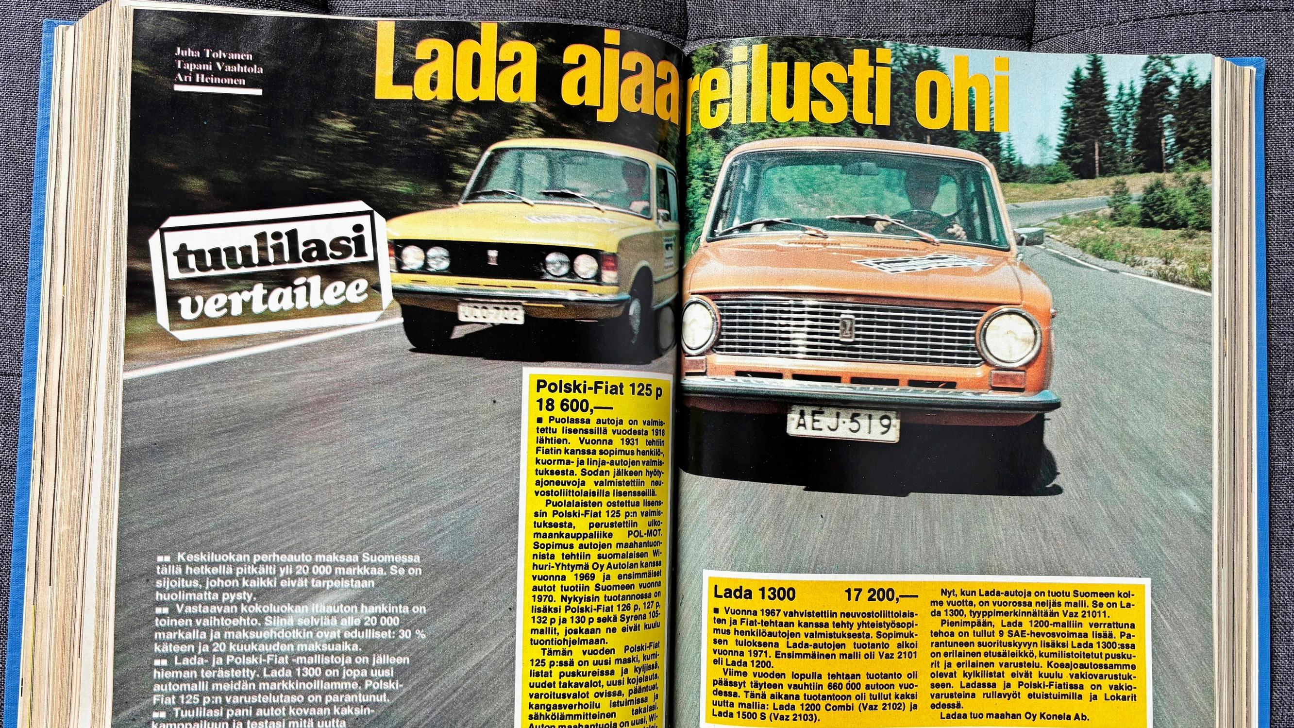 Halpa hinta, hutera hitsaus – Tuulilasin vertailussa 1975 pantiin samalle viivalle kaksi edullista itäautoa, Lada ja Polski Fiat – Tulos oli karu