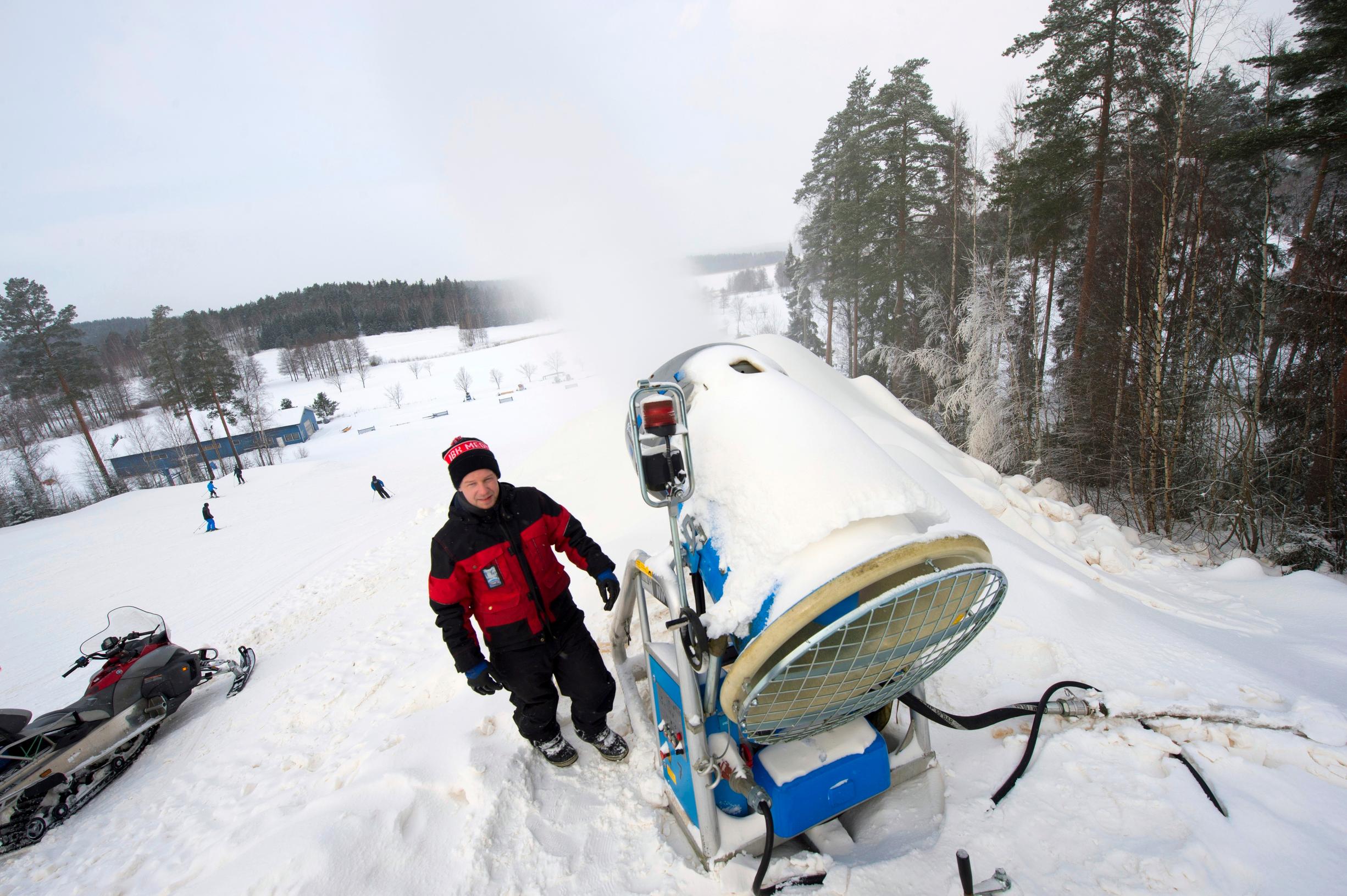 Meri-Teijon rinnekeskuksessa on valmius tykittää merivedestä tehtyä lunta