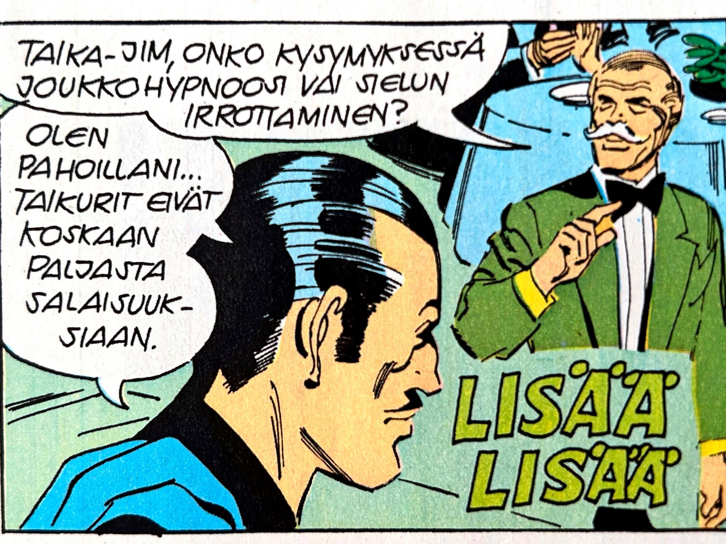 Legendaarinen viiksekäs sarjakuvasankari palaa ja tekee taas hypnoottisen eleen