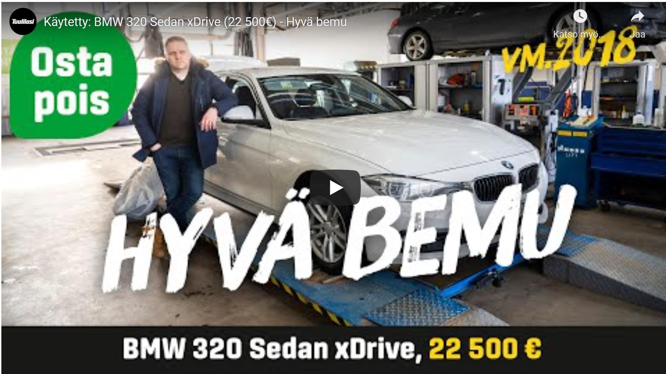 Käytetty: BMW 320 Sedan xDrive (22 500€) – Hyvä bemu