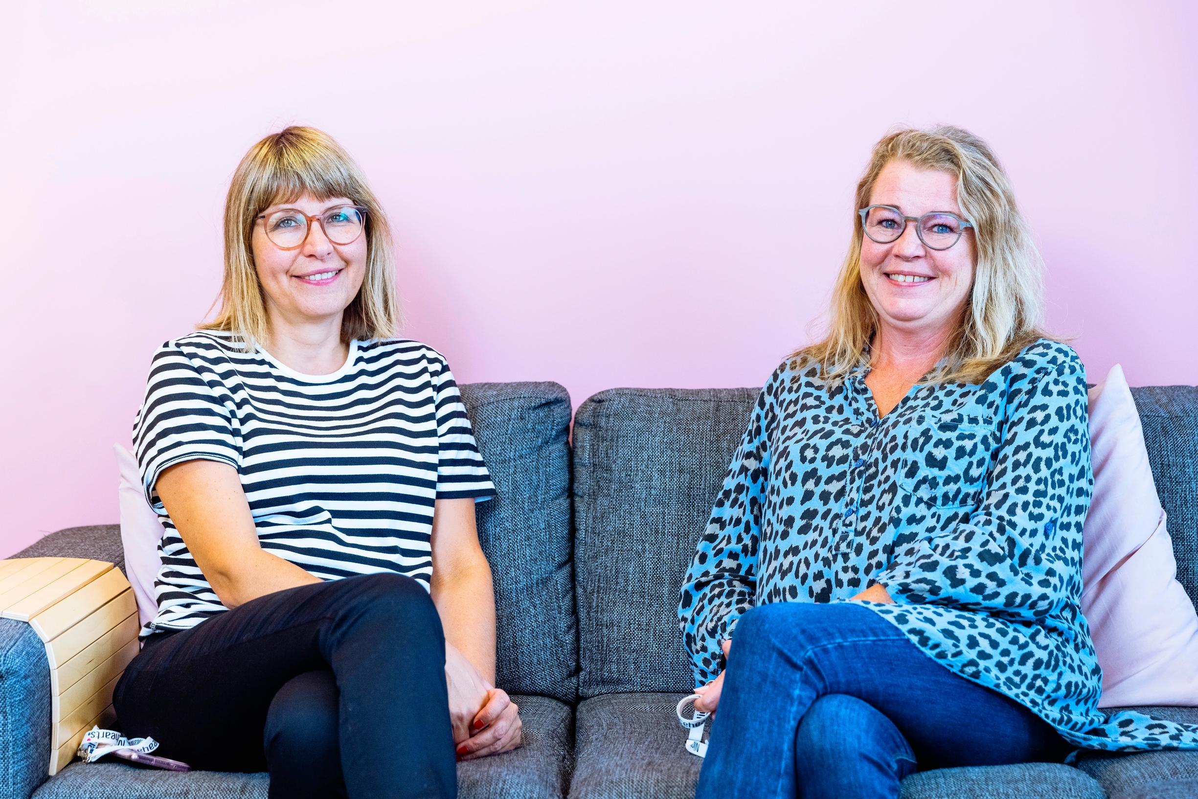 Nicehearts: Tyttöjen Tilan johtaja Sanna Heikkinen ja Niceheartsin toiminnanjohtaja Johanna Sjöholm.