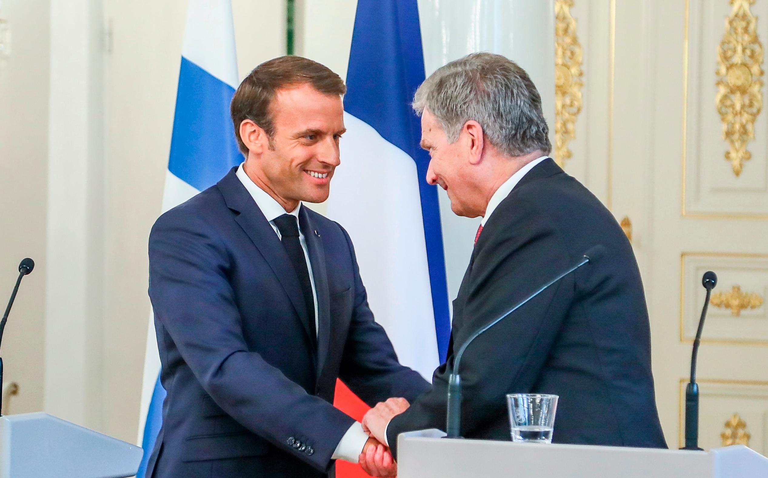 Niinistö: Suomi tutkii interventiojoukkojen mahdollisuudet - Macron: Eurooppa tarvitsee yhteisen puolustuksen