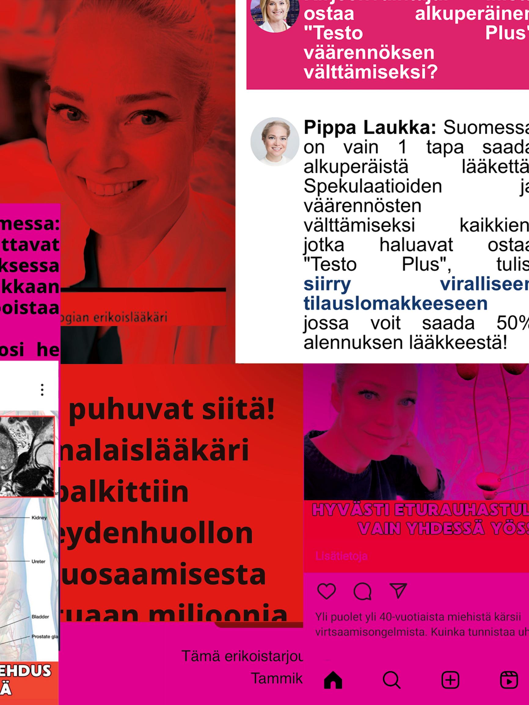 Huijarit varastivat Pippa Laukan kuvan lääkemainoksiin ja väittivät tämän isän kuolleen – ”Nykyään jatkuva riesa”