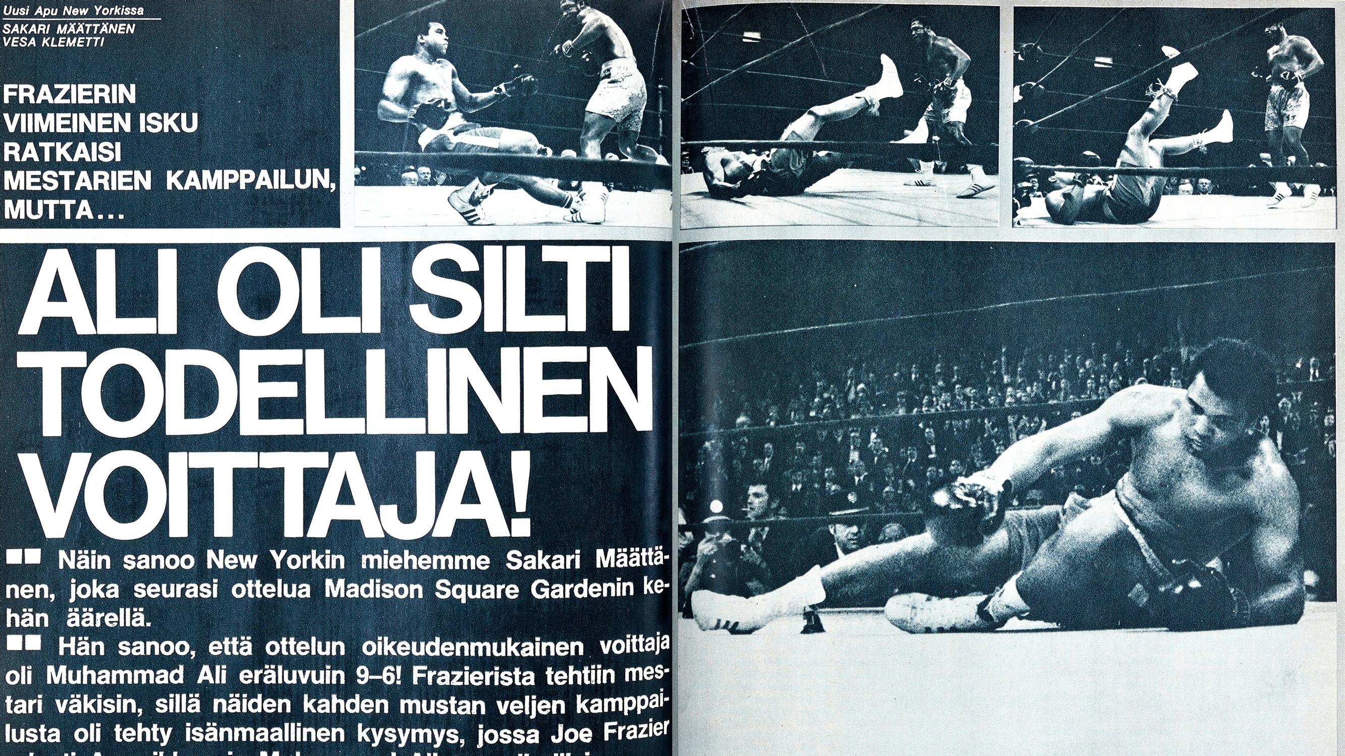 50 vuotta sitten: Vuosisadan ottelu – Muhammad Ali vastaan Joe Frazier – Historialliset kuvat ottelusta, jota pidettiin mahdottomana
