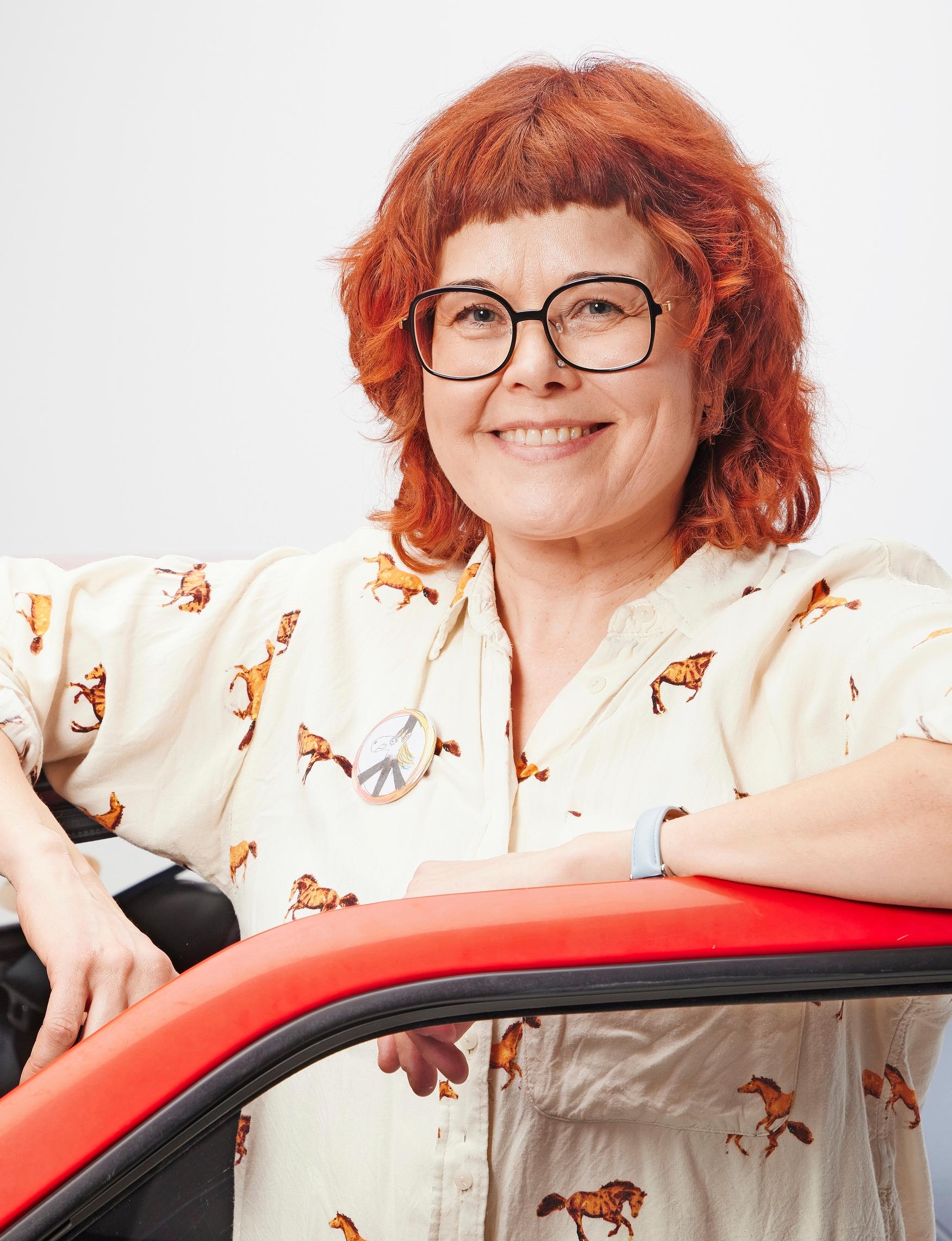 Hyundai Ponyn ohjaimiin Kaisa Sivonen on siirtynyt vasta aivan viime aikoina.