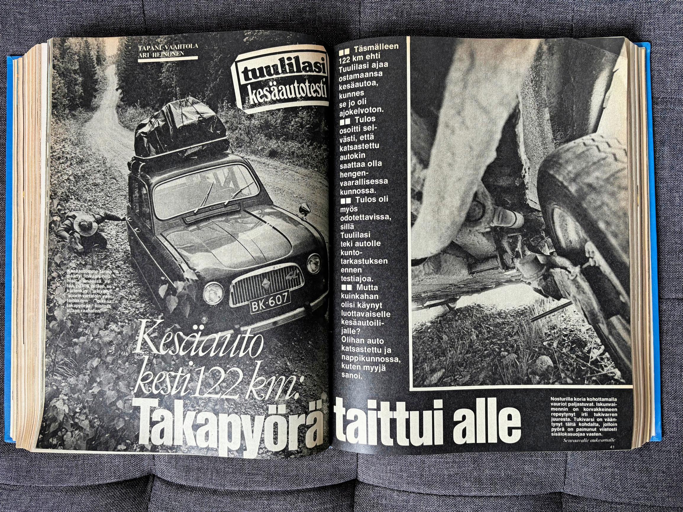 Tuulilasin toimitus otti halvan kesäauton, joka ei ollutkaan nappikunnossa : ”Takajarrut tehottomat, käsijarru tehoton, jarrupoljin painuu pohjaan!” – Sitikka leikkasi tilaa takapenkiltä