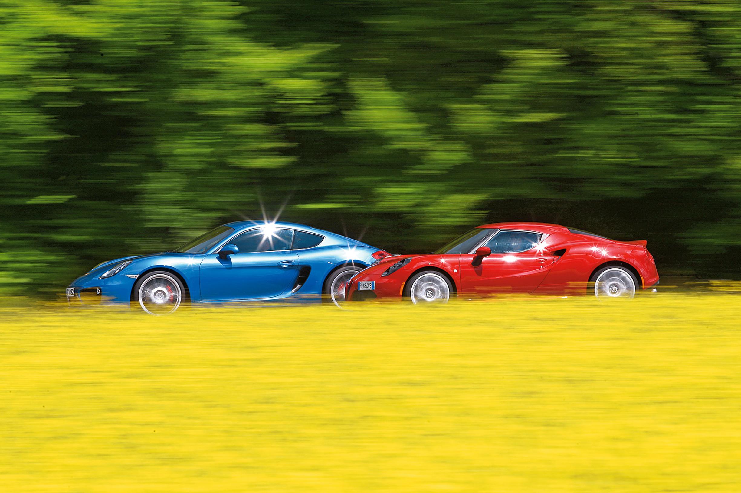Otetaan mittaa Alfa Romeo 4C:stä ja Porsche Cayman S:stä