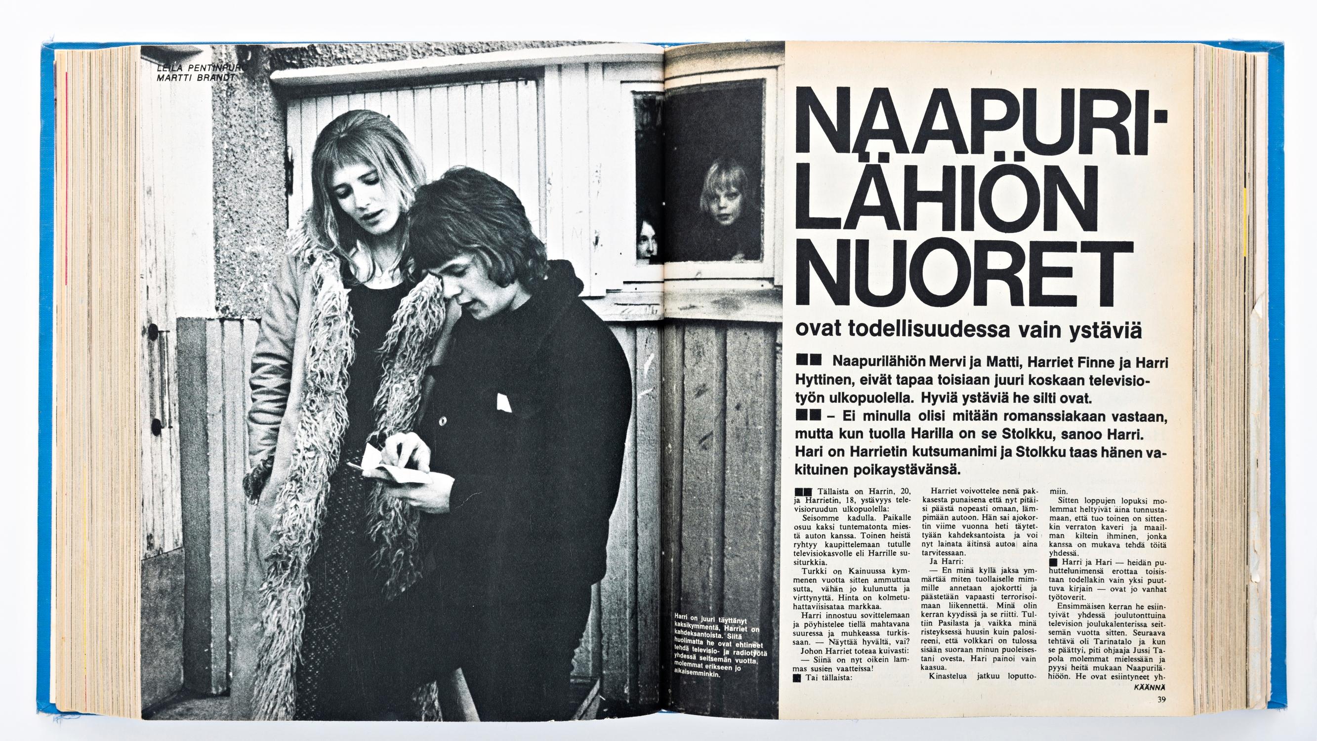 Apu 50 vuotta sitten: Vuoden 1972 suosikkiohjelma Naapurilähiö toi Matin ja Mervin rakkaustarinan suomalaisten olohuoneisiin