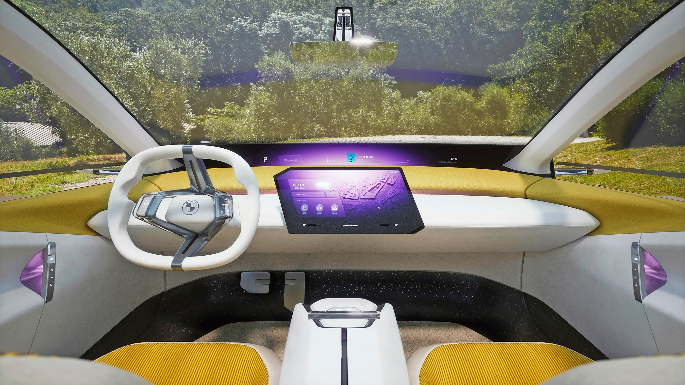 BMW tulevat sähköautot: Vision Neue Klassen ohjaamo on futuristinen. Monet sen piirteet siirtyvät myös tuotantoversioon.