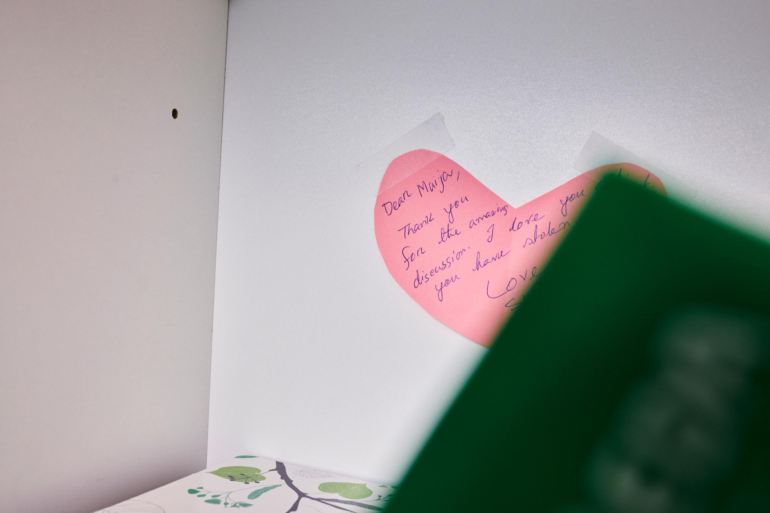 Maija Leväniemi oli saanut eräältä asiakkaaltaan kiitoskortin.
