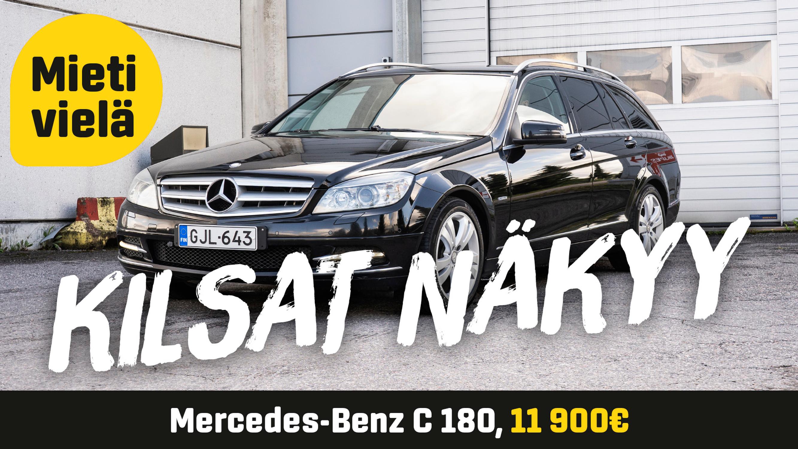 Käytetty: Mercedes-Benz C 180 T (11 900 €) - Kilsat näkyy